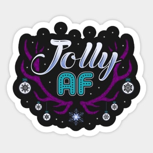 Jolly AF Christmas Funny Sticker